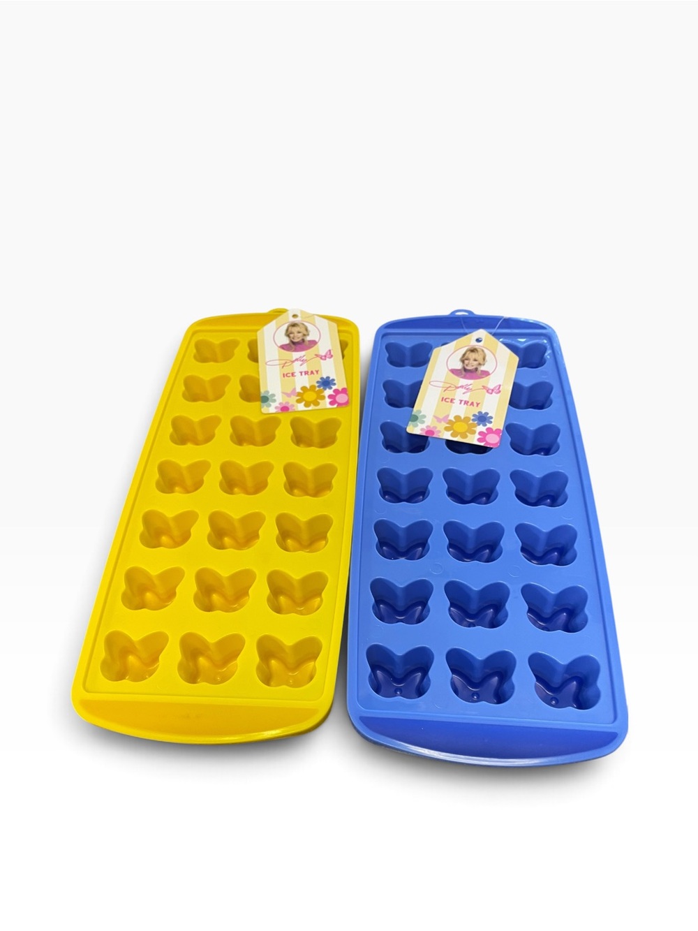 Dolly Parton Butterfly Silicone Ice Tray Set - Yellow & Blue